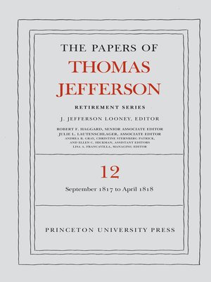 cover image of The Papers of Thomas Jefferson: Retirement Series, Volume 12